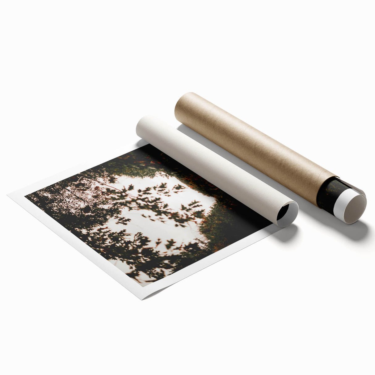 Rustic Landscape Art - Serene Country Road with Distant Red Barn