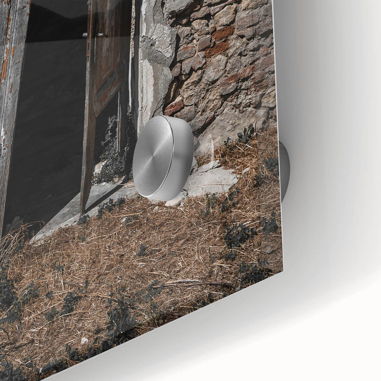 Rustic Art - Weathered Doorway of Abandoned Building Wall Decor