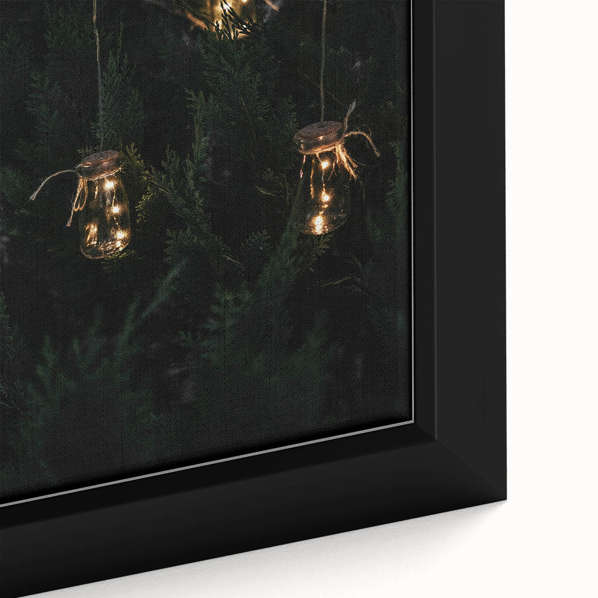 Rustic Jar Lights Wall Art - Fairy Lights in Mason Jars for Cozy Decor