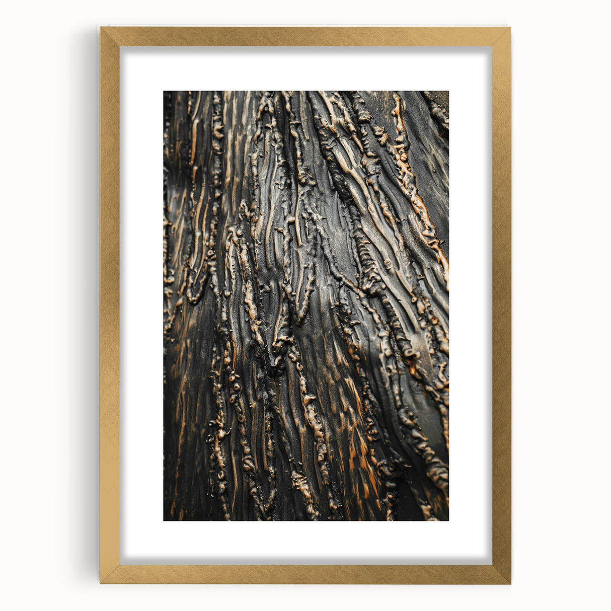 Rustic Textured Abstract Wall Art – Farmhouse Decor with Wood Finish