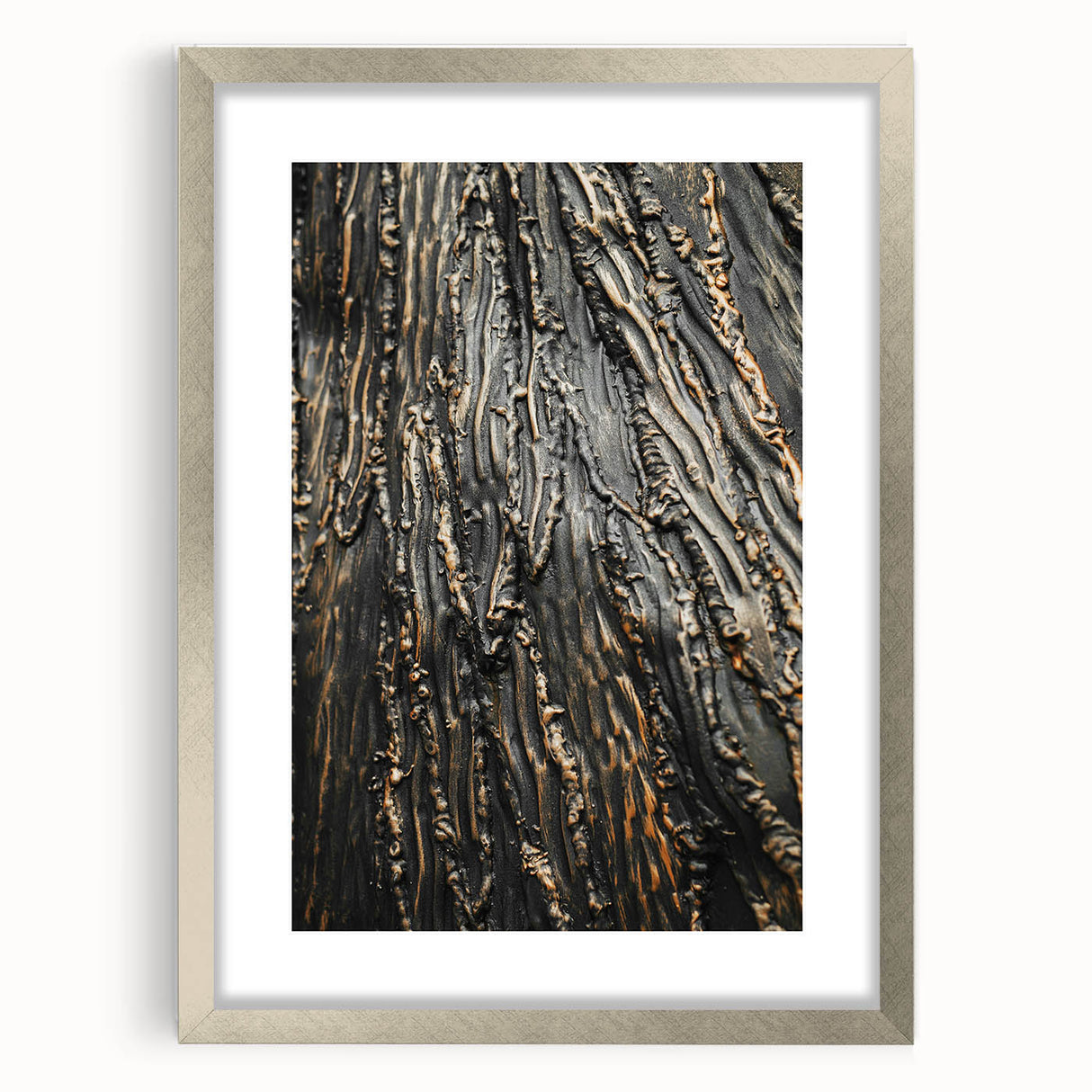 Rustic Textured Abstract Wall Art – Farmhouse Decor with Wood Finish