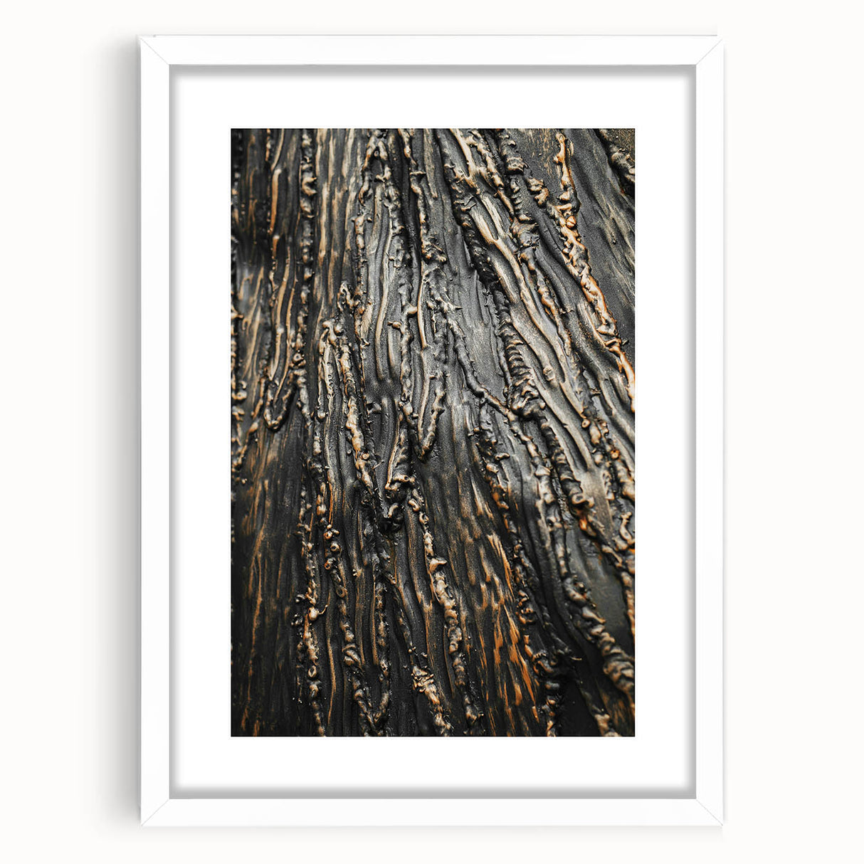 Rustic Textured Abstract Wall Art – Farmhouse Decor with Wood Finish