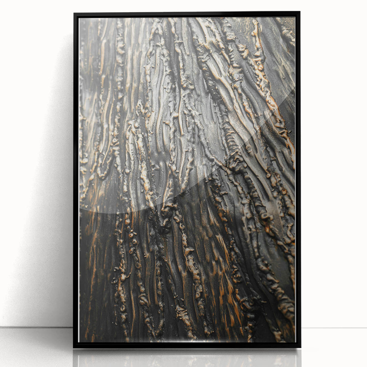 Rustic Textured Abstract Wall Art – Farmhouse Decor with Wood Finish