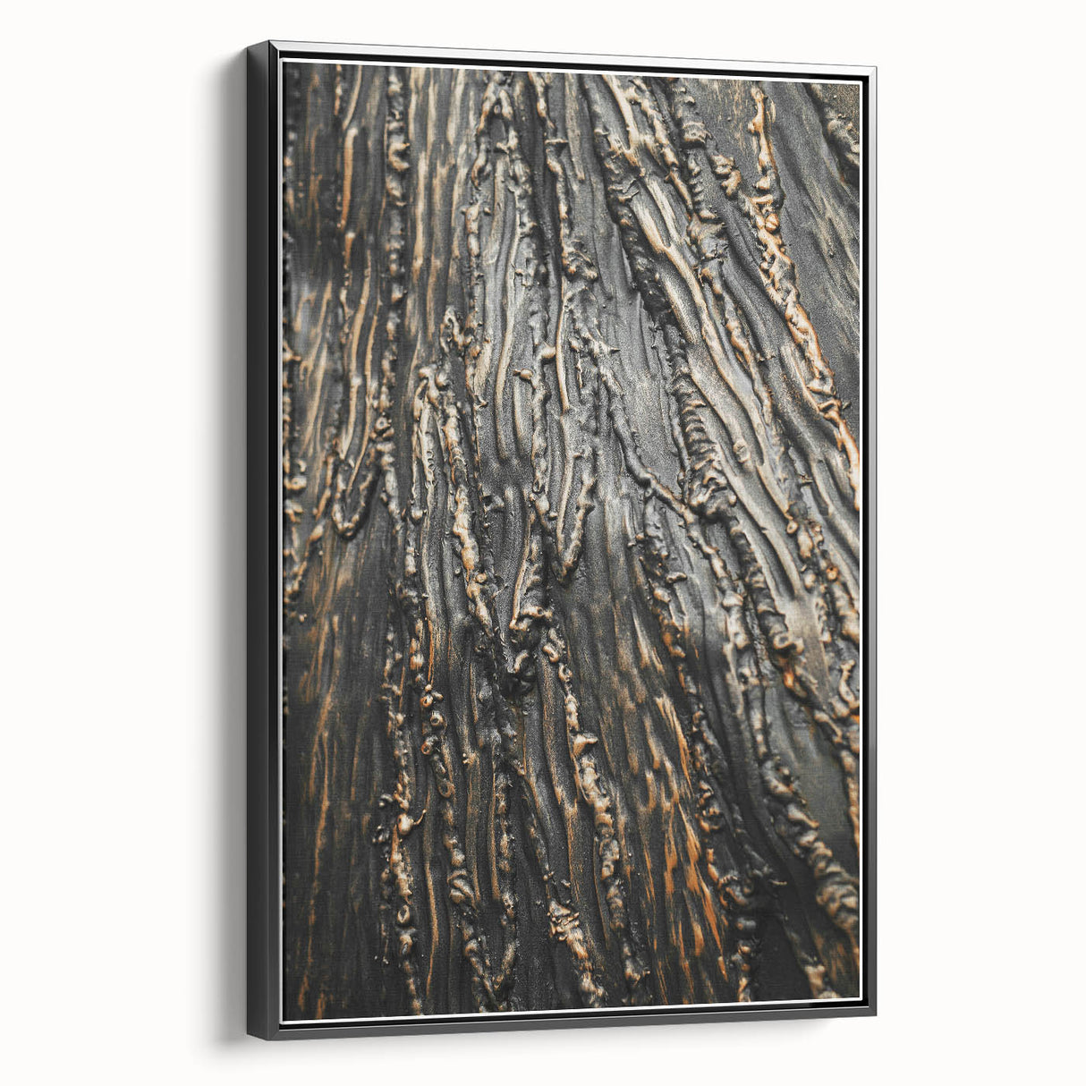 Rustic Textured Abstract Wall Art – Farmhouse Decor with Wood Finish