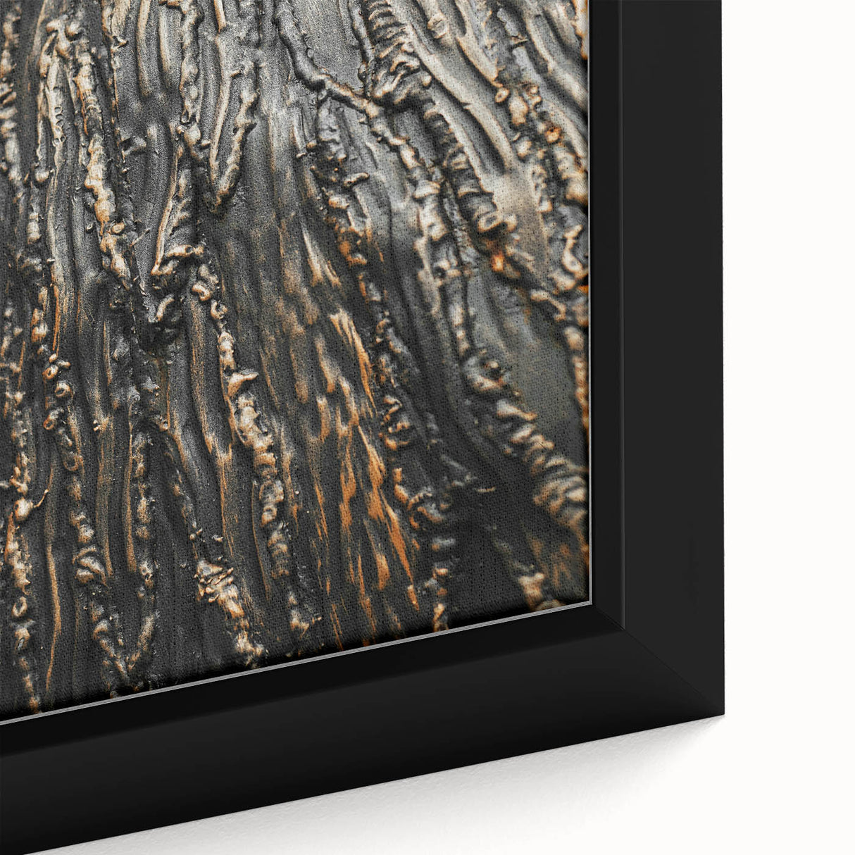 Rustic Textured Abstract Wall Art – Farmhouse Decor with Wood Finish