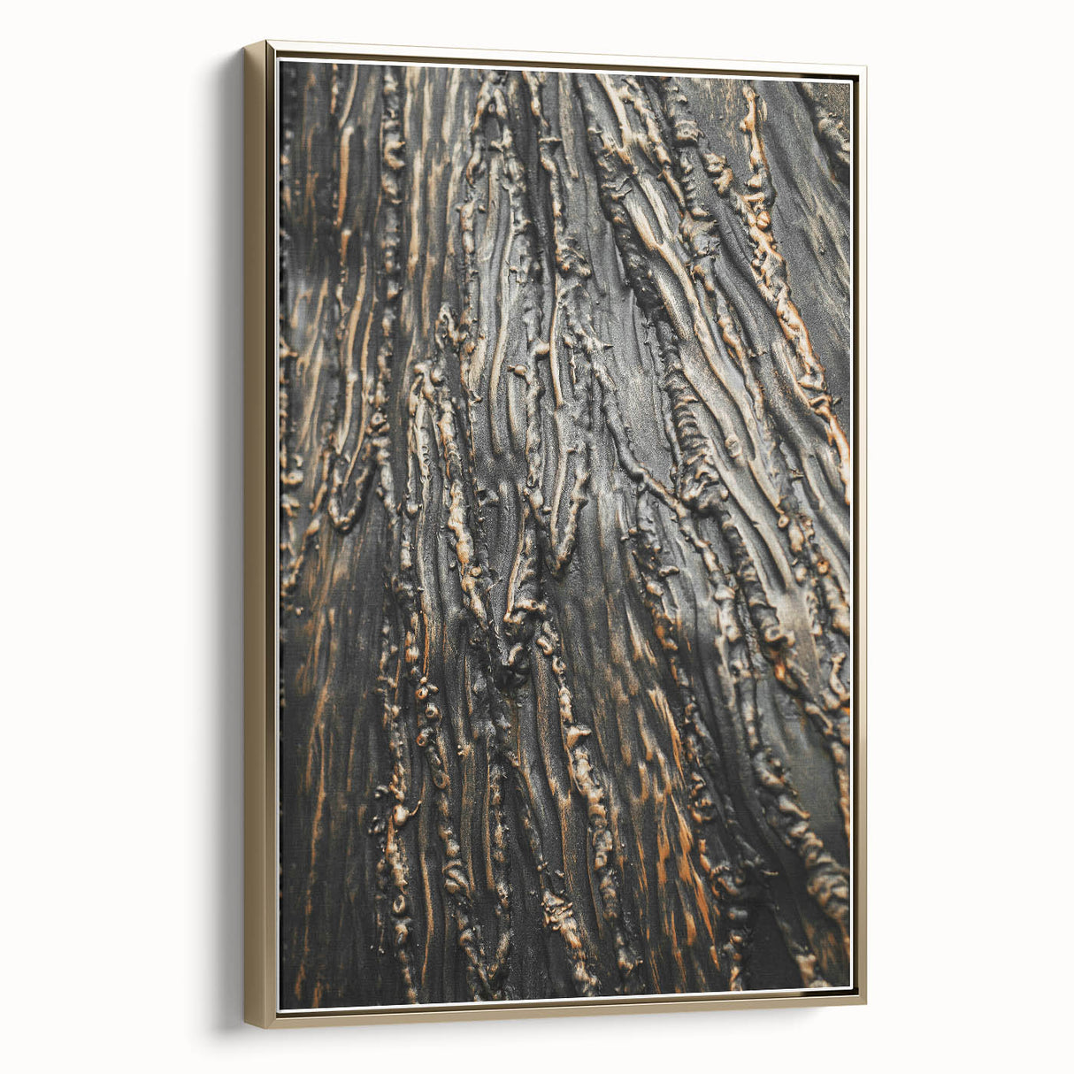 Rustic Textured Abstract Wall Art – Farmhouse Decor with Wood Finish