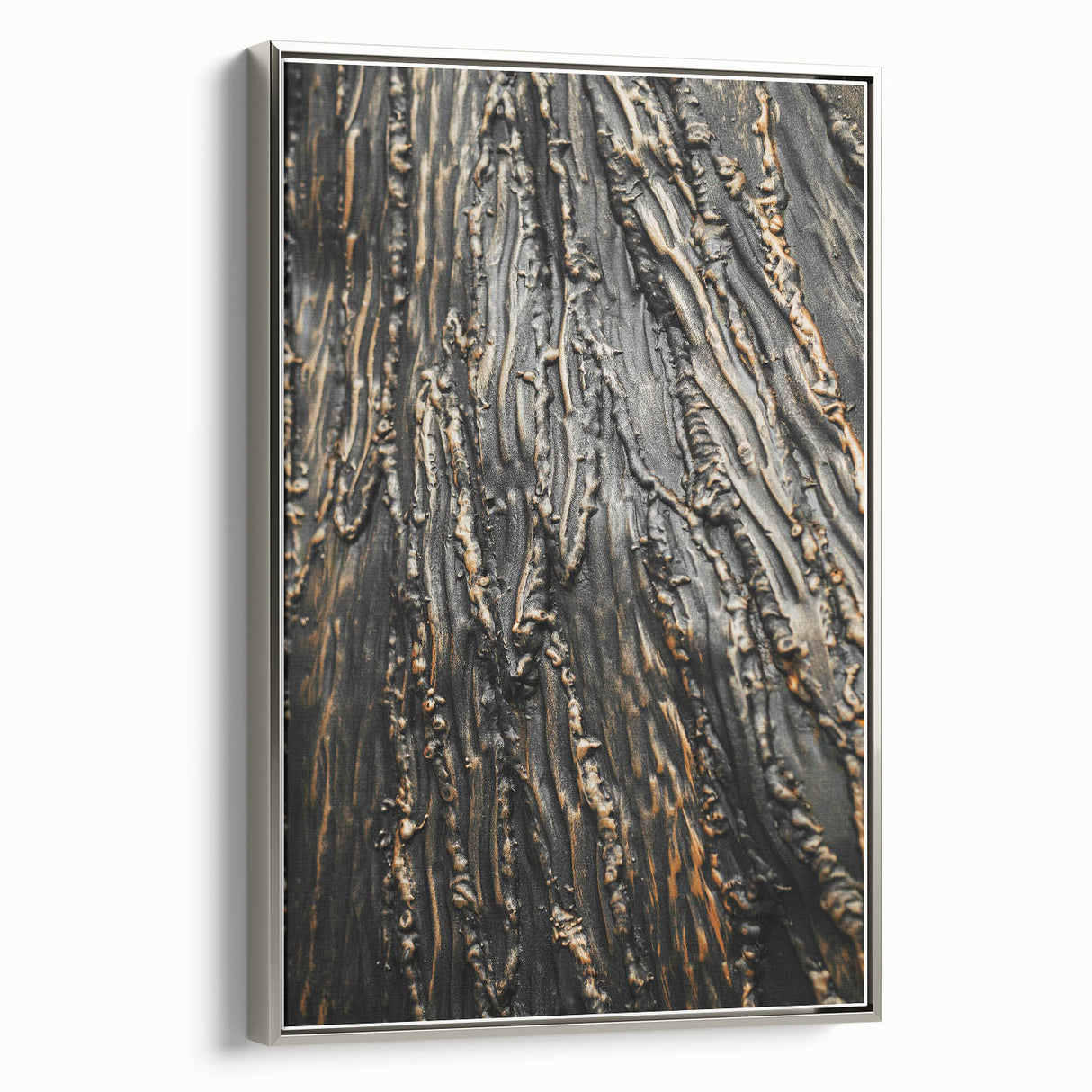 Rustic Textured Abstract Wall Art – Farmhouse Decor with Wood Finish