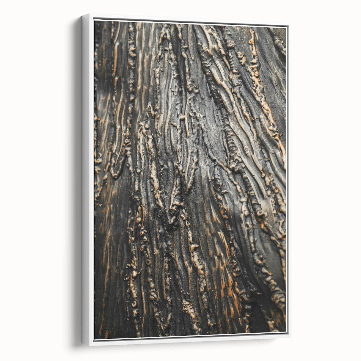 Rustic Textured Abstract Wall Art – Farmhouse Decor with Wood Finish