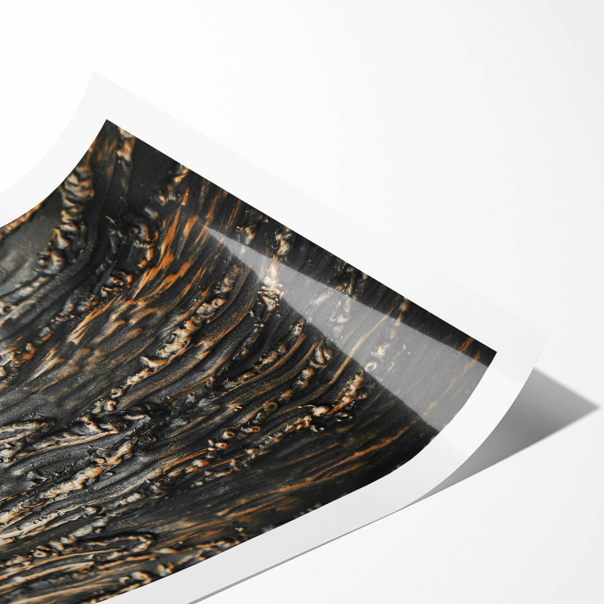 Rustic Textured Abstract Wall Art – Farmhouse Decor with Wood Finish