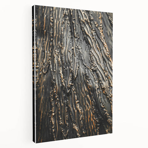 Rustic Textured Abstract Wall Art – Farmhouse Decor with Wood Finish