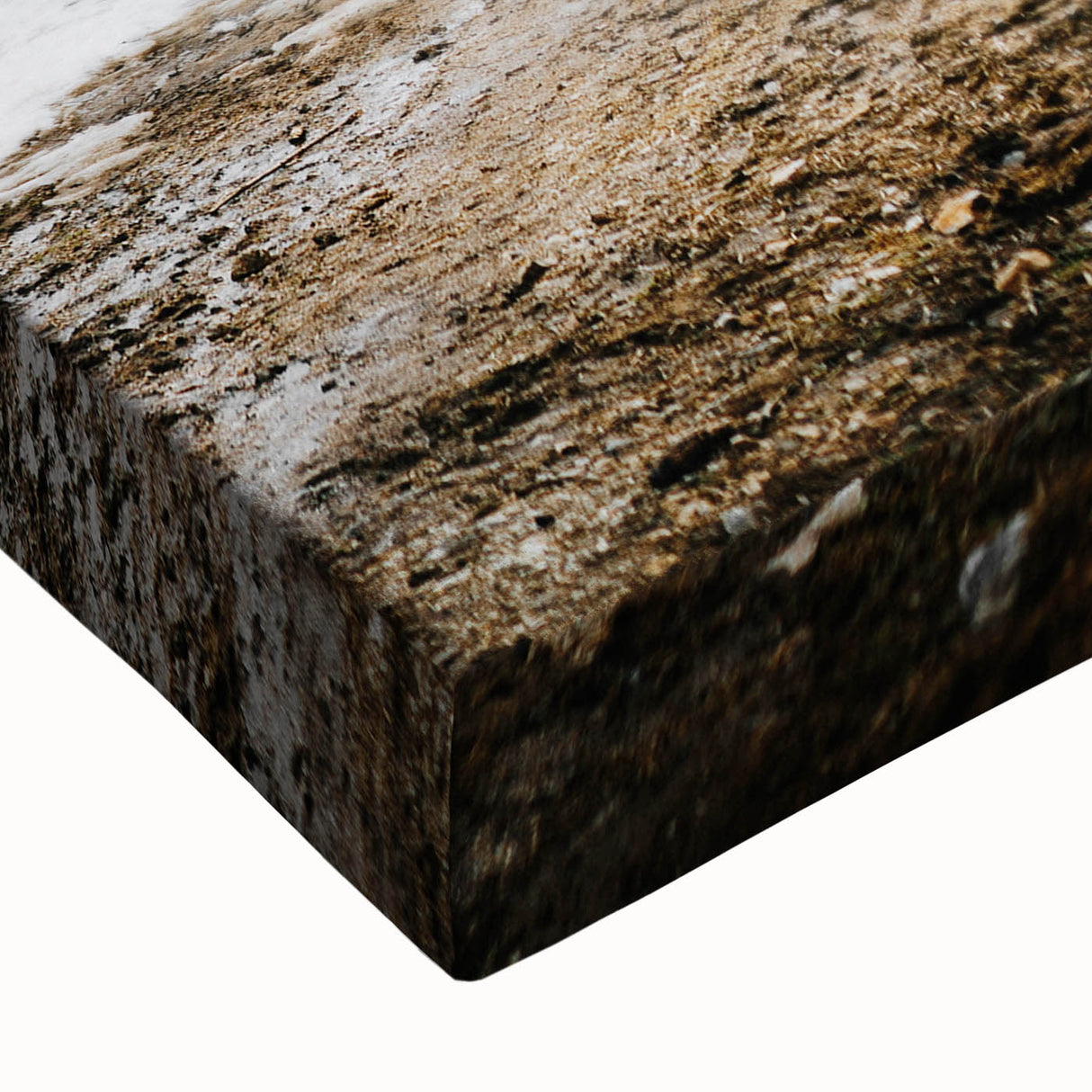 Rustic Log Barn in Winter Wall Art – Cozy Farmhouse Mountain Decor