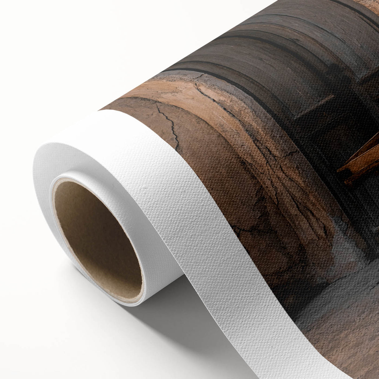 Vintage Cookware on Wooden Cart – Rustic Farmhouse Wall Art