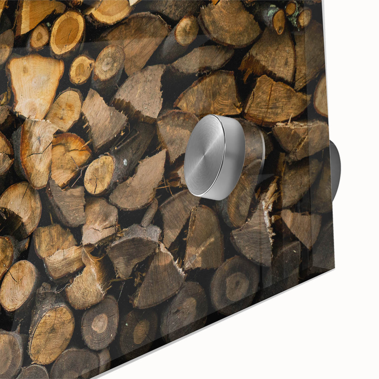 Rustic Log Wall Art – Stacked Firewood for Cozy Farmhouse Decor