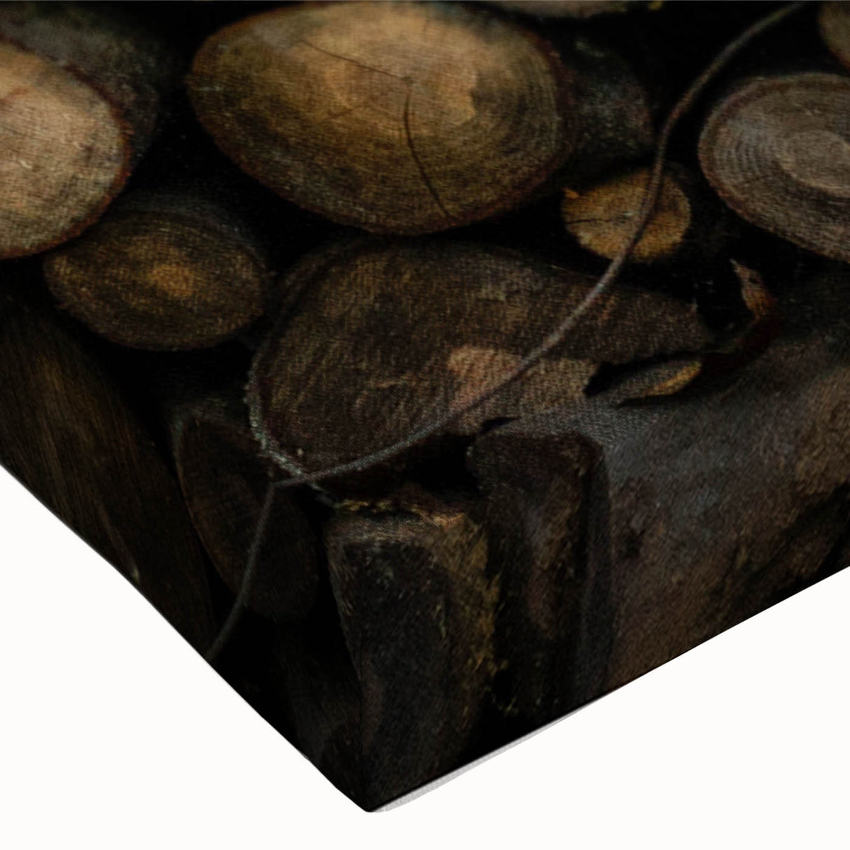 Rustic Log Wall Art – Stacked Firewood for Cozy Farmhouse Decor