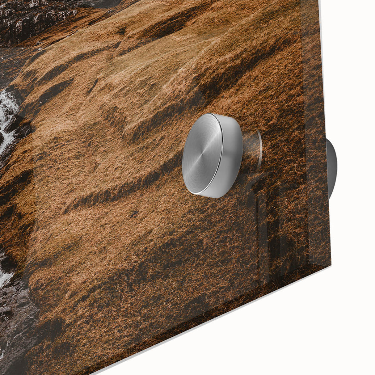 Rustic Mountain Waterfall Wall Art – Rugged Landscape with Cascading Water