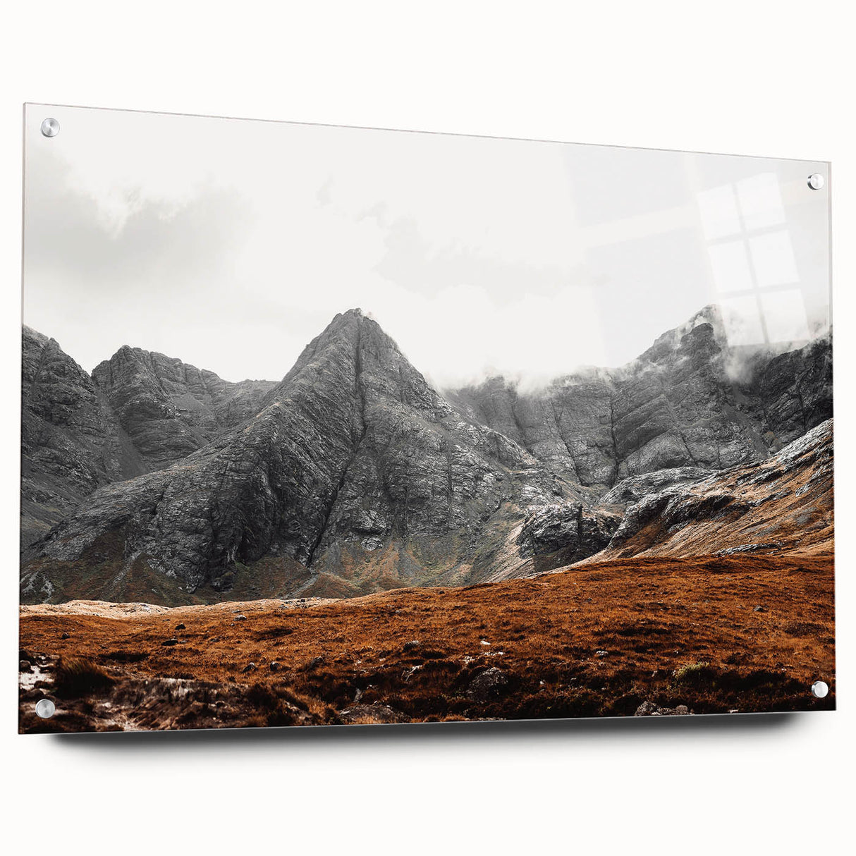 Rustic Mountain Wall Art – Dramatic Peaks and Rugged Landscape Scene