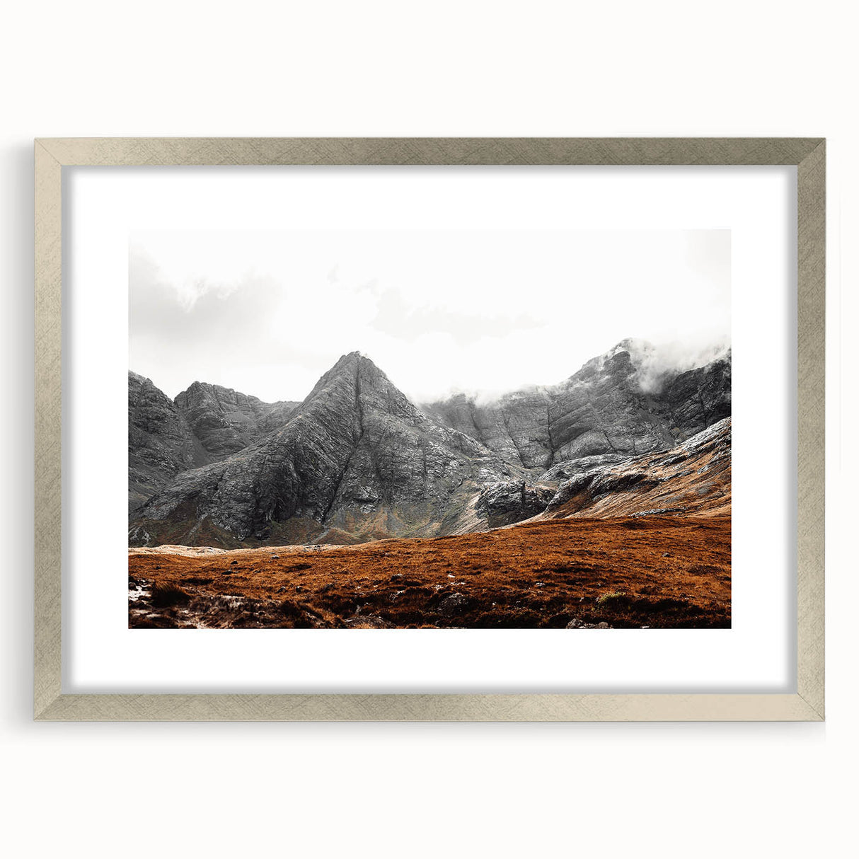 Rustic Mountain Wall Art – Dramatic Peaks and Rugged Landscape Scene