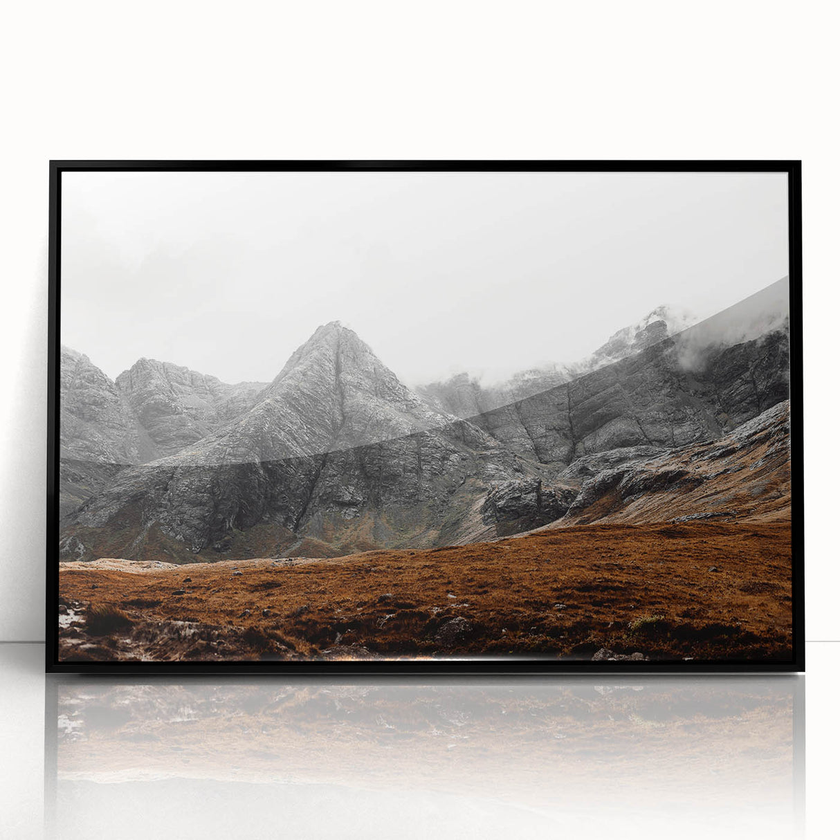 Rustic Mountain Wall Art – Dramatic Peaks and Rugged Landscape Scene
