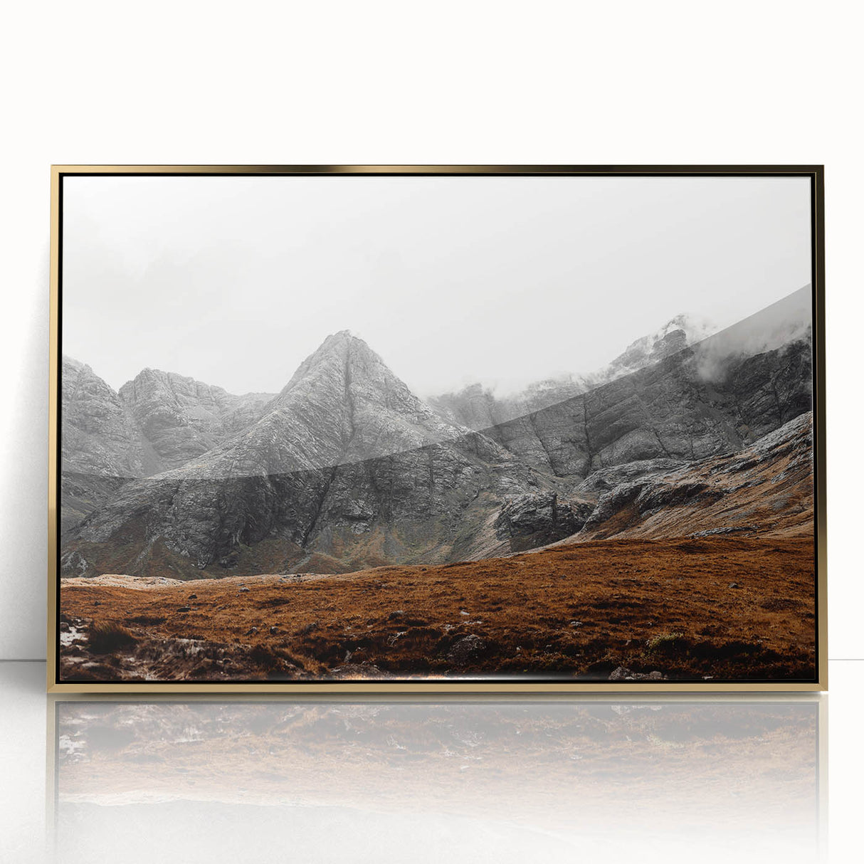 Rustic Mountain Wall Art – Dramatic Peaks and Rugged Landscape Scene