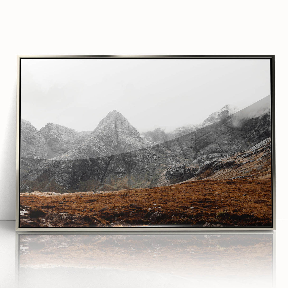 Rustic Mountain Wall Art – Dramatic Peaks and Rugged Landscape Scene