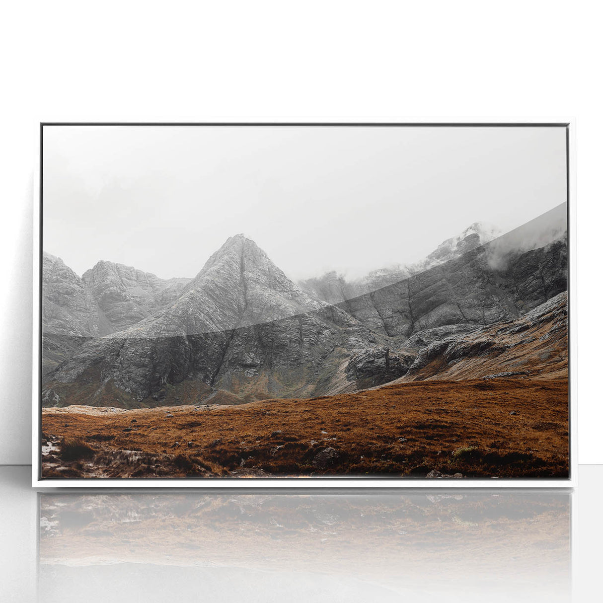 Rustic Mountain Wall Art – Dramatic Peaks and Rugged Landscape Scene