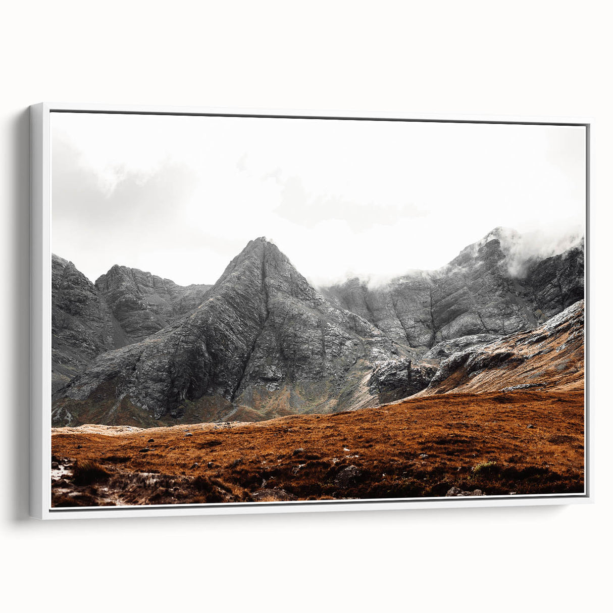 Rustic Mountain Wall Art – Dramatic Peaks and Rugged Landscape Scene