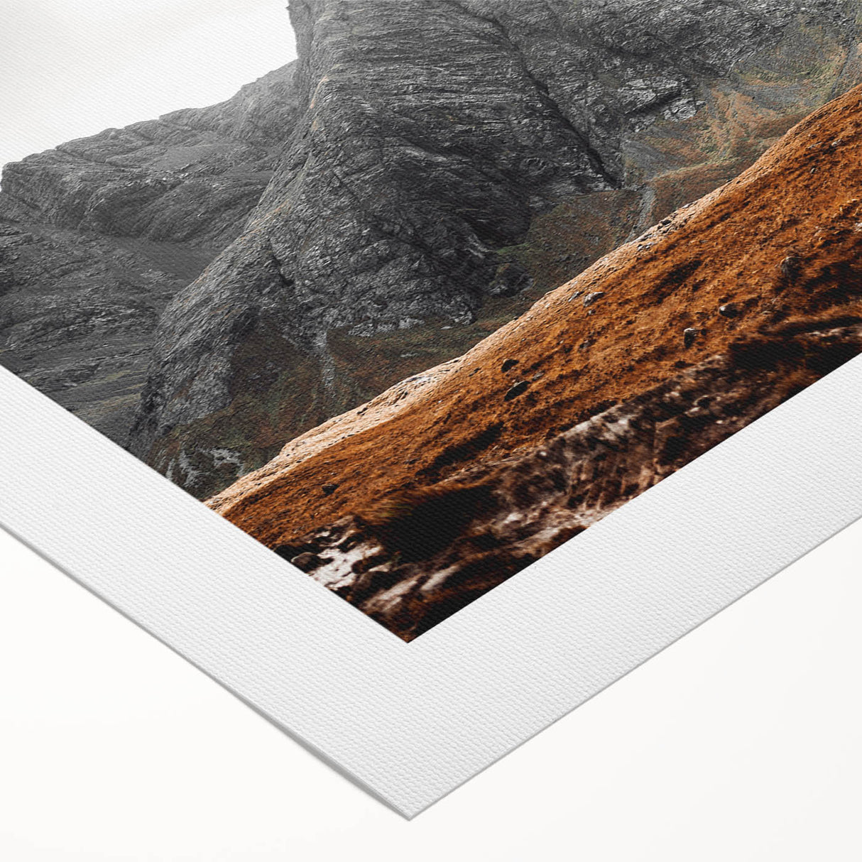 Rustic Mountain Wall Art – Dramatic Peaks and Rugged Landscape Scene