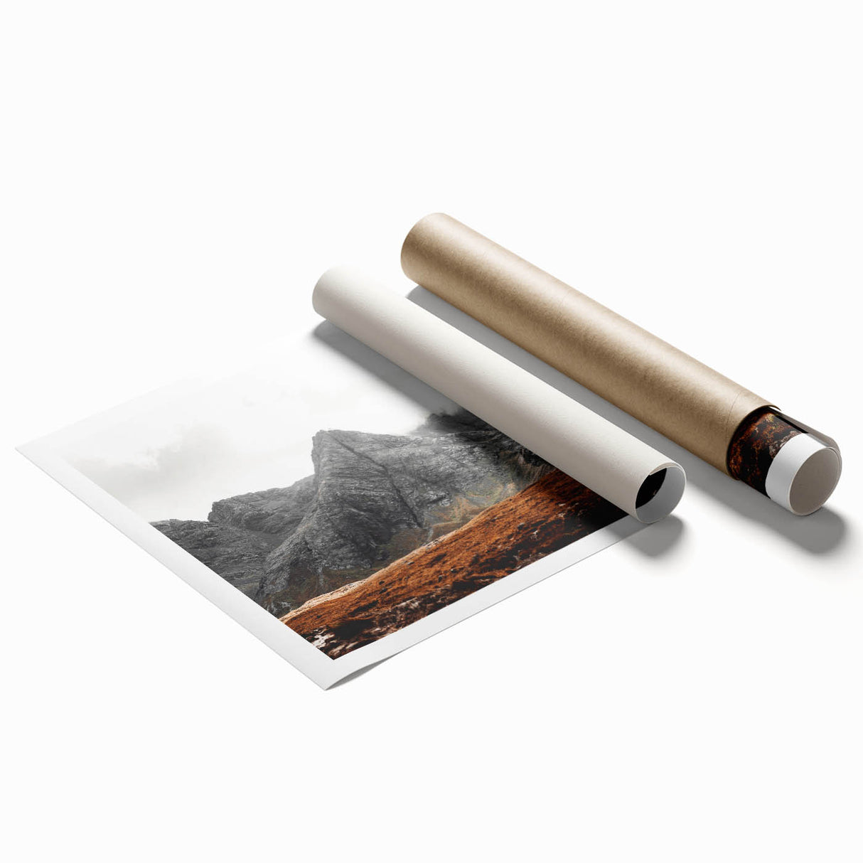 Rustic Mountain Wall Art – Dramatic Peaks and Rugged Landscape Scene