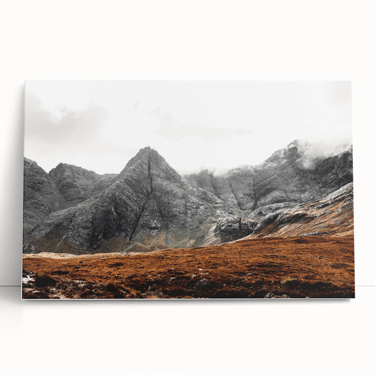 Rustic Mountain Wall Art – Dramatic Peaks and Rugged Landscape Scene