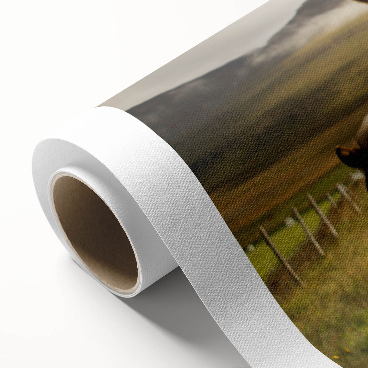 Wild Horses in Countryside Rustic Wall Art – Farmhouse Nature Decor Print