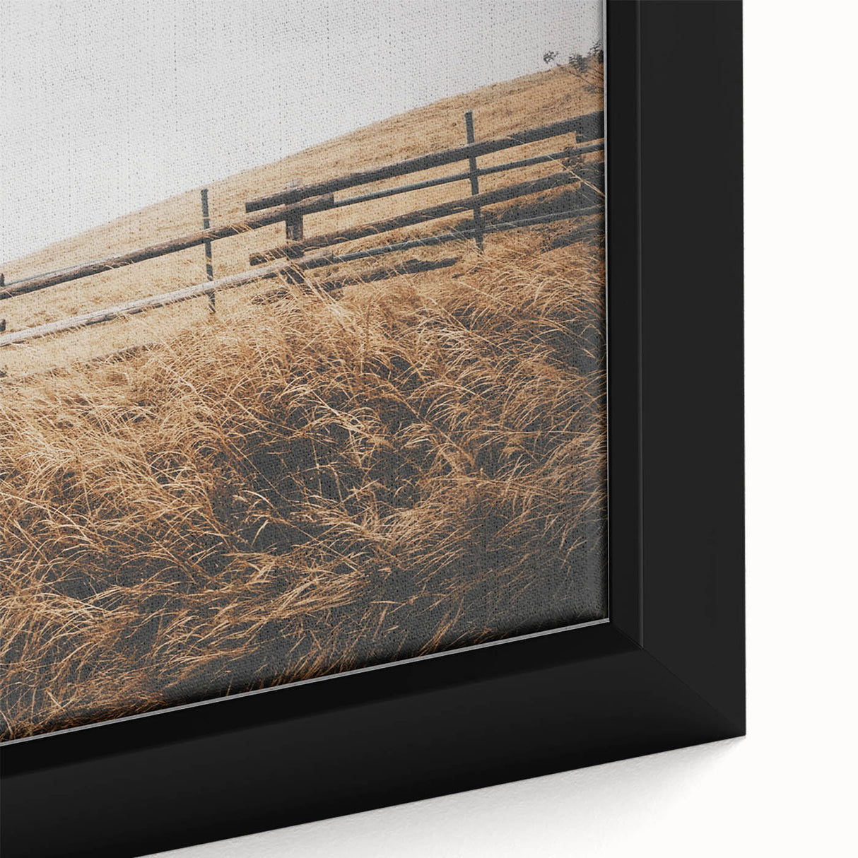 Windblown Prairie Grass Rustic Wall Art – Farmhouse Landscape Decor Print
