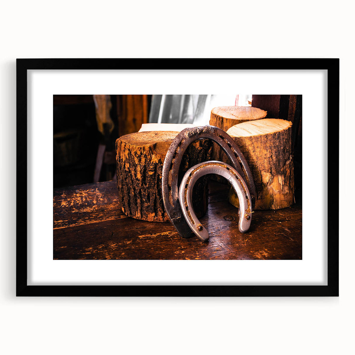 Rustic Wall Art - Horseshoes and Wood Rustic Decor for Farmhouse Charm