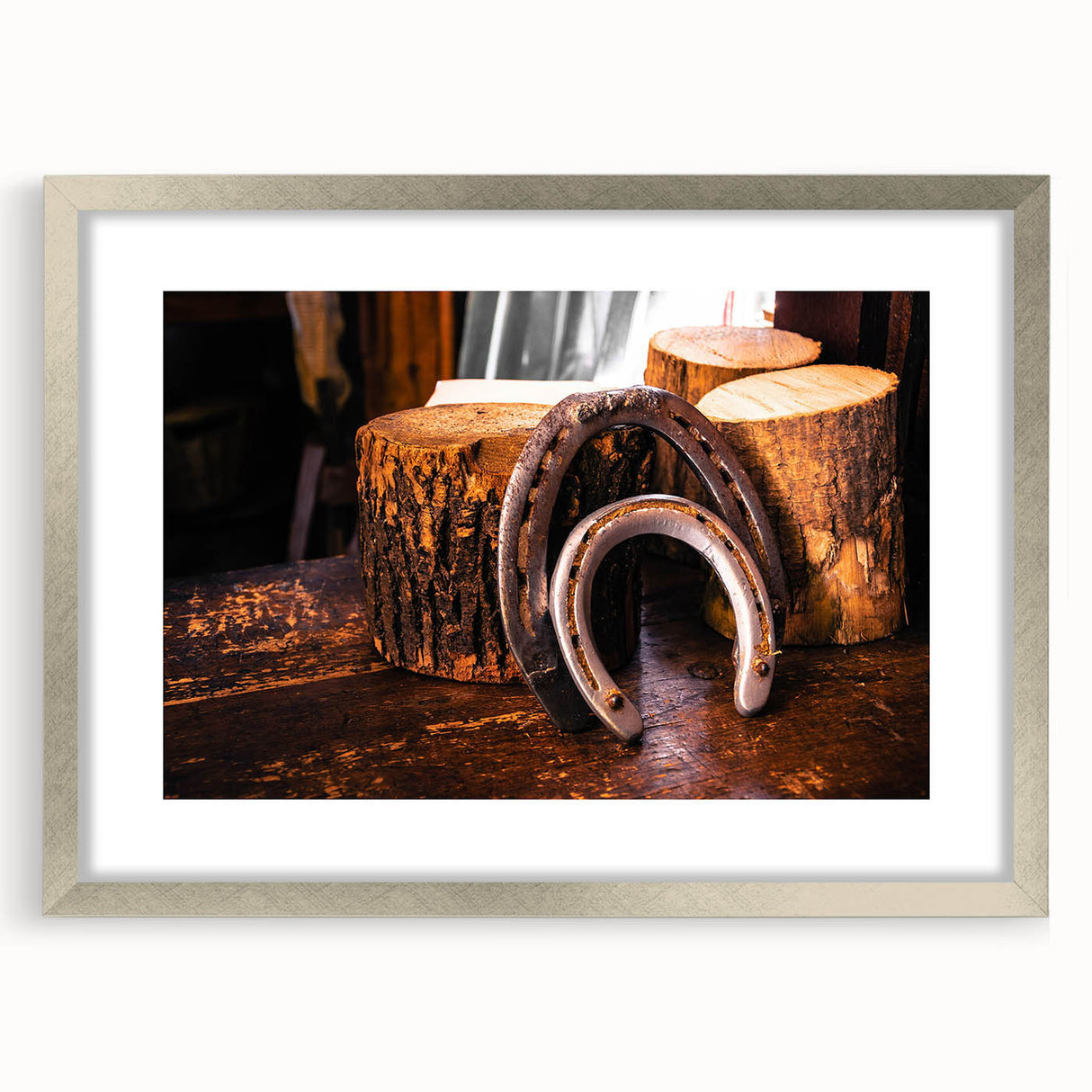 Rustic Wall Art - Horseshoes and Wood Rustic Decor for Farmhouse Charm