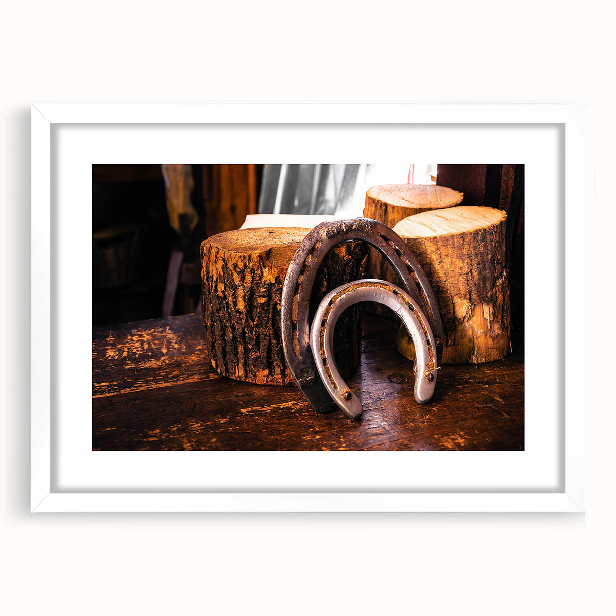 Rustic Wall Art - Horseshoes and Wood Rustic Decor for Farmhouse Charm