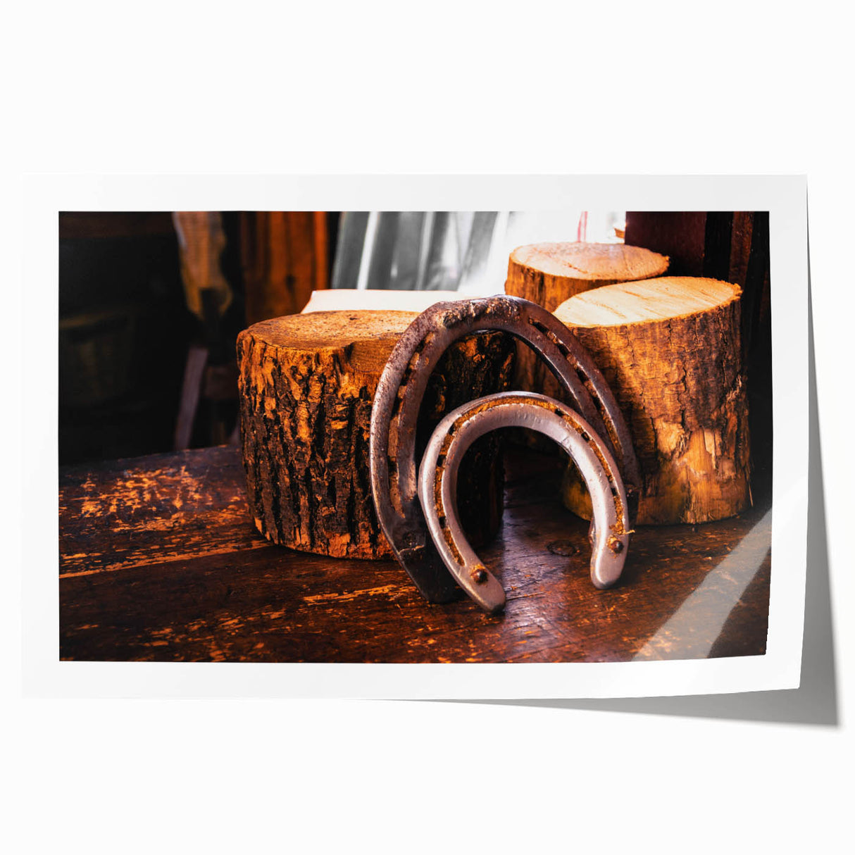 Rustic Wall Art - Horseshoes and Wood Rustic Decor for Farmhouse Charm