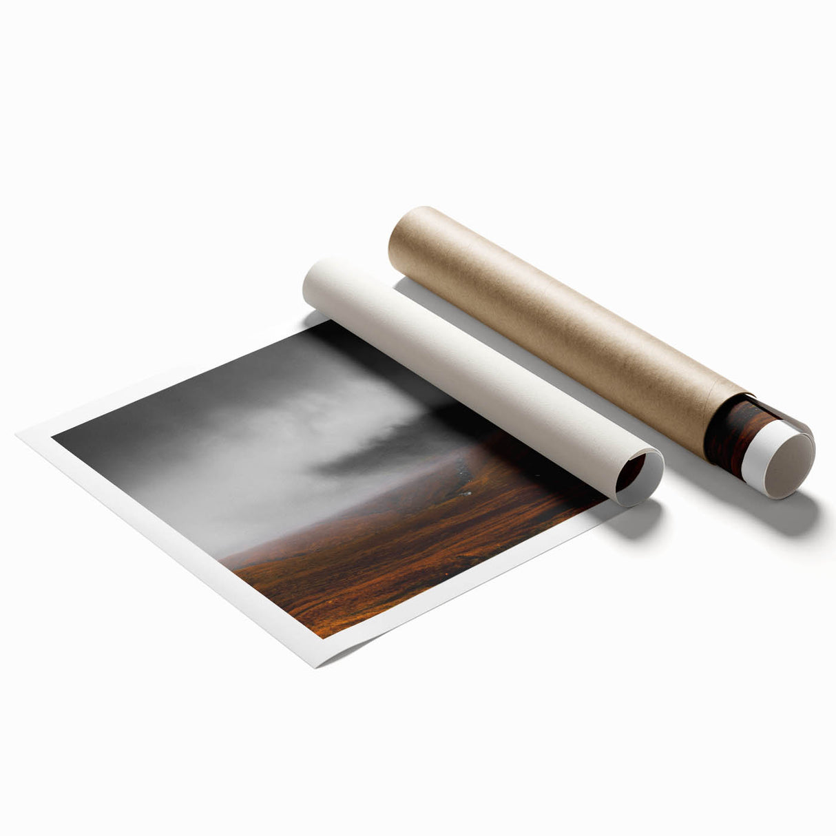 Moody Rustic Landscape Wall Art - Dramatic Farmhouse Decor Piece