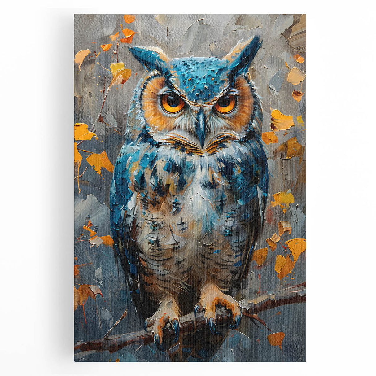 Stretched canvas wall art showcasing a vibrant collection of colorful birds, ideal for enhancing modern home decor with a nature-inspired theme.