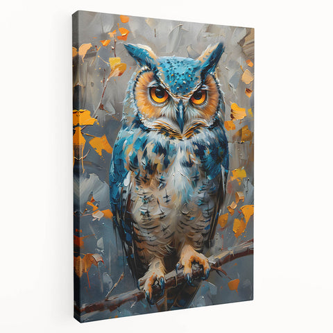 Stretched canvas wall art featuring a vibrant birds of prey design, showcasing detailed illustrations and rich colors, perfect for wildlife enthusiasts.