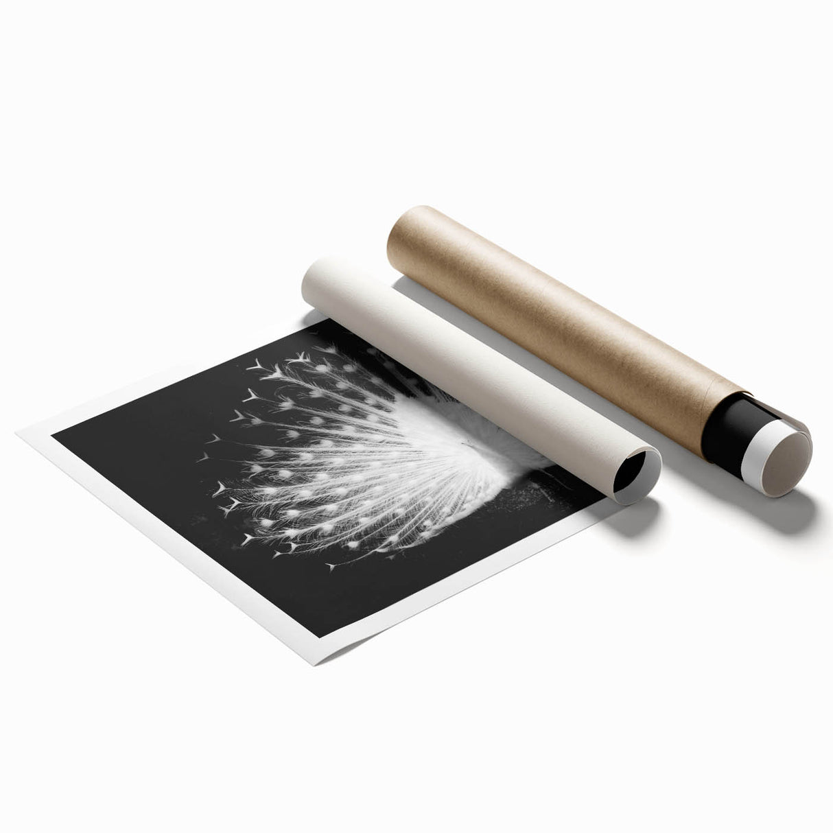 Vibrant peacock-themed wall art print showcasing intricate feather patterns in rich blues and greens, ideal for adding elegance to home decor.