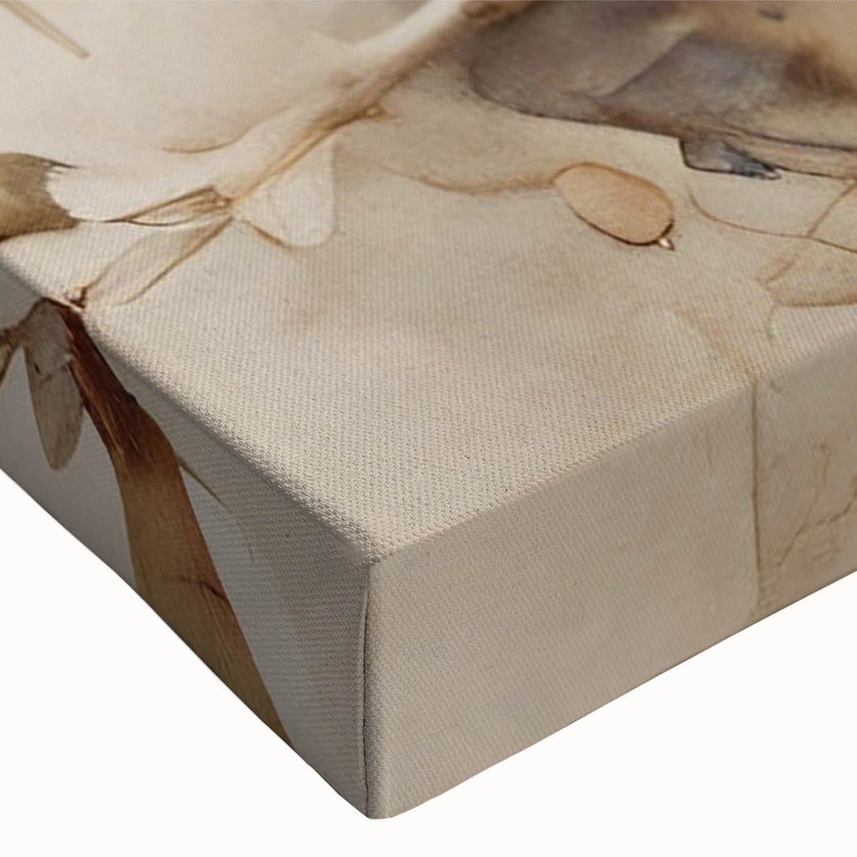 Close-up of a vibrant tropical birds wall art design on stretched canvas, showcasing intricate details and vivid colors, perfect for enhancing home decor.