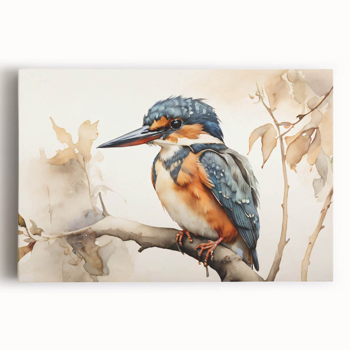 Tropical birds wall art collection featuring vibrant colors and intricate details on a stretched canvas, perfect for enhancing any living space decor.