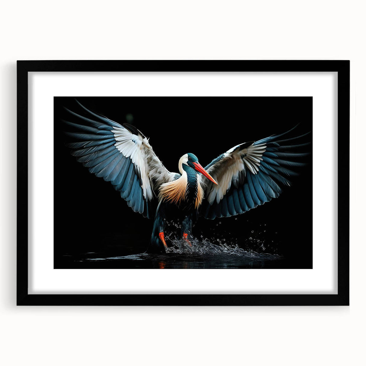 Tropical birds wall art framed in black, showcasing vibrant colors and detailed designs of exotic avian species, perfect for enhancing home decor.