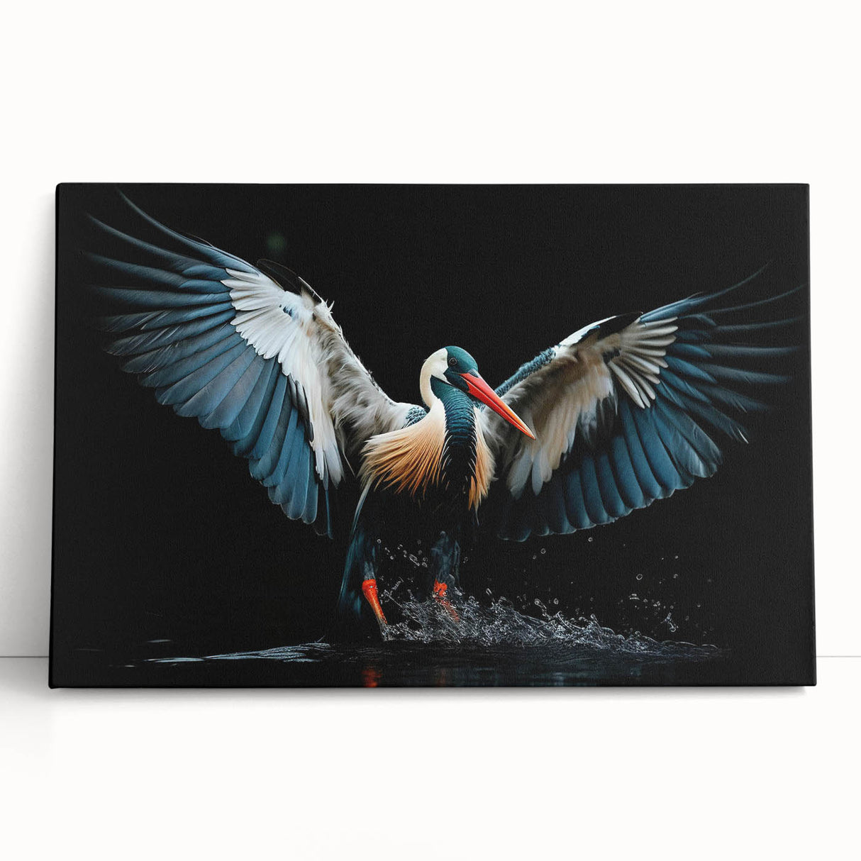 Tropical birds wall art collection on stretched canvas, showcasing vibrant colors and intricate designs, perfect for enhancing home decor with a nature theme.