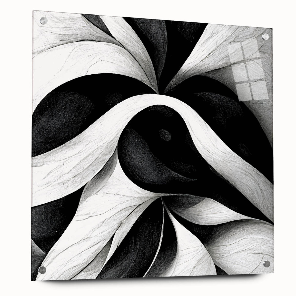 Black and White Office Wall Art – Modern Abstract Corporate Design