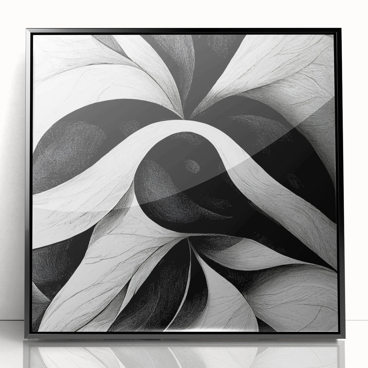 Black and White Office Wall Art – Modern Abstract Corporate Design