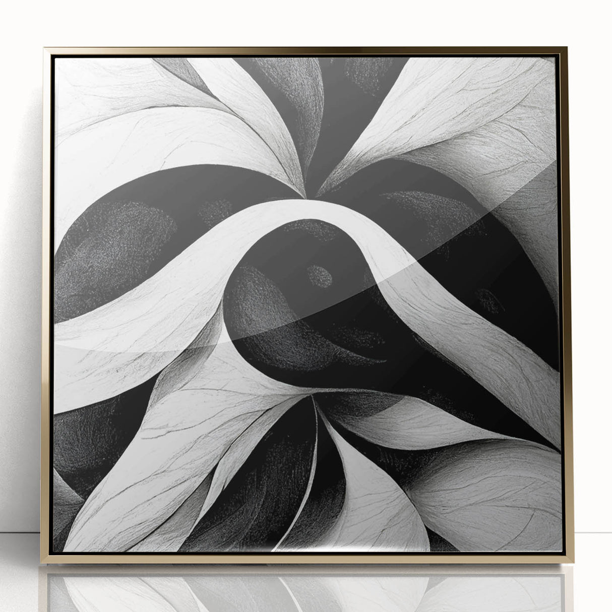 Black and White Office Wall Art – Modern Abstract Corporate Design
