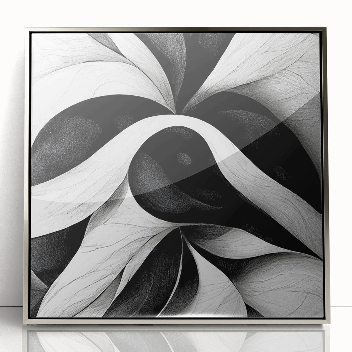 Black and White Office Wall Art – Modern Abstract Corporate Design