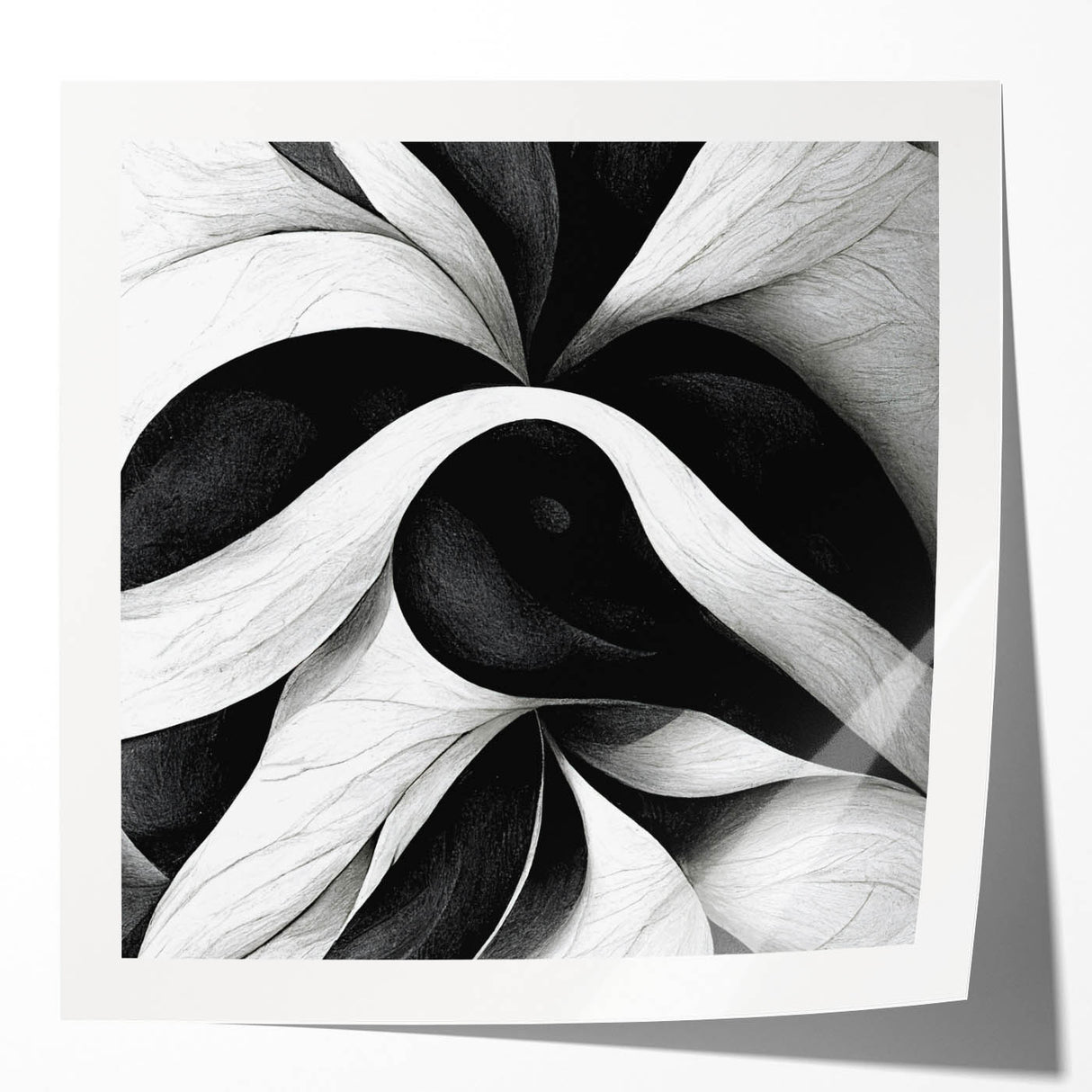Black and White Office Wall Art – Modern Abstract Corporate Design