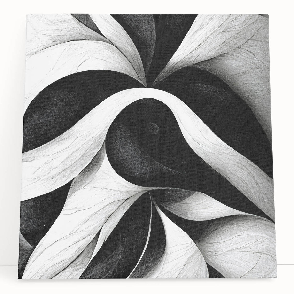 Black and White Office Wall Art – Modern Abstract Corporate Design