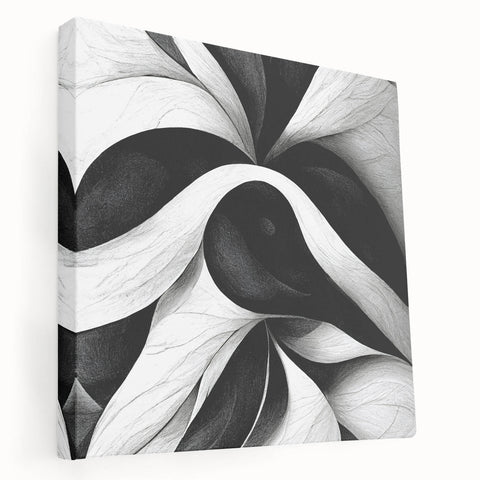 Black and White Office Wall Art – Modern Abstract Corporate Design